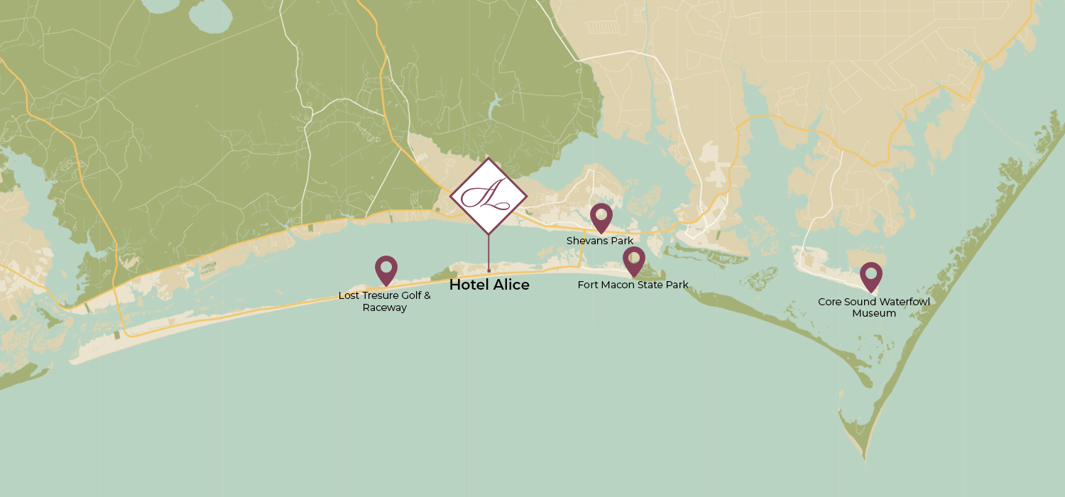 Hotel Alice at Atlantic Beach - 118 Salter Path Road, Pine Knoll Shores, North Carolina 28512 118 Salter Path Road, Pine Knoll Shores, North Carolina 28512