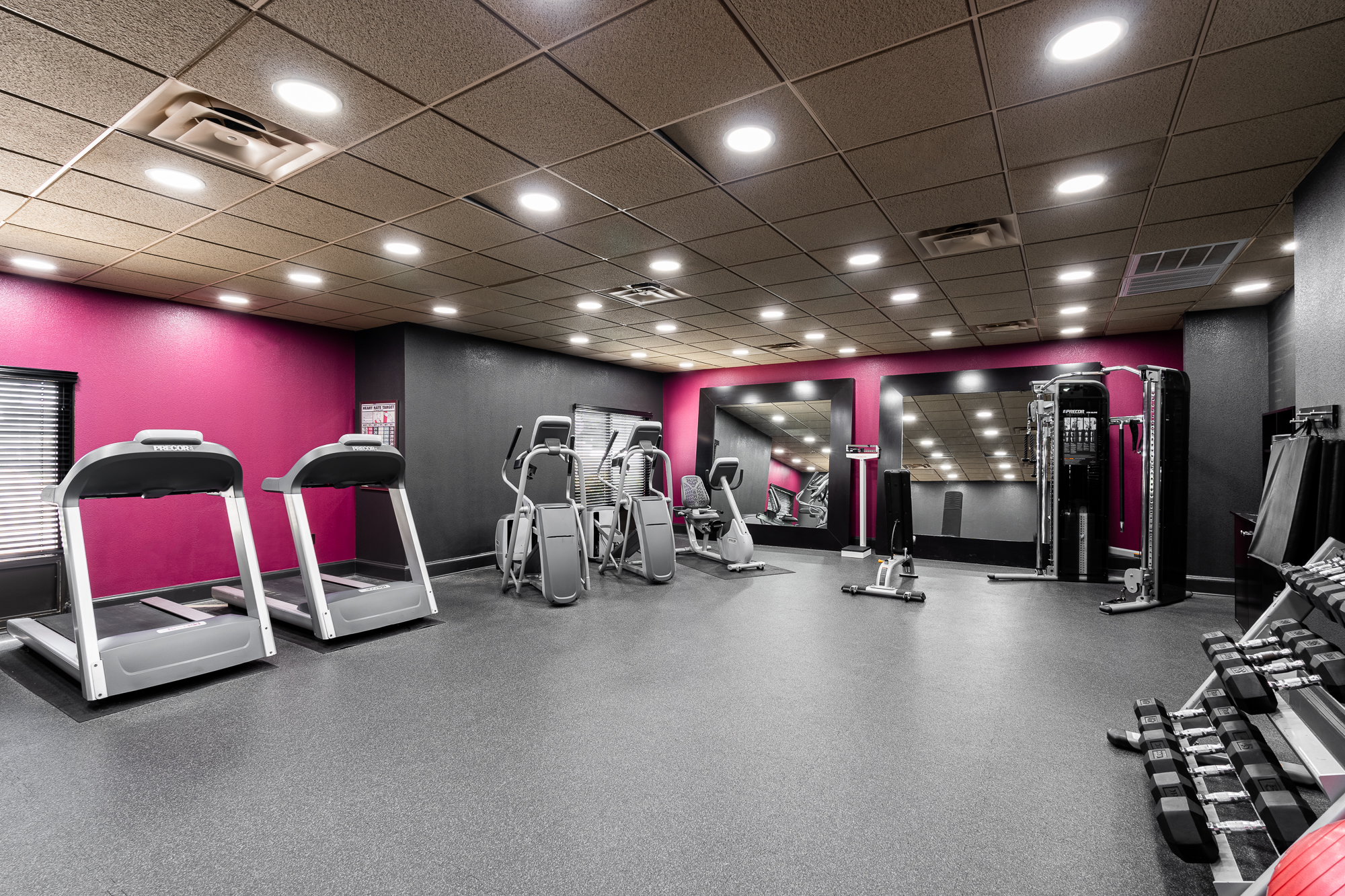 Fitness Center With Modern Exercise Equipment